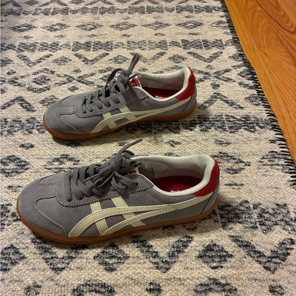 Onitsuka Tiger by Asics Gray and Cream Sneakers